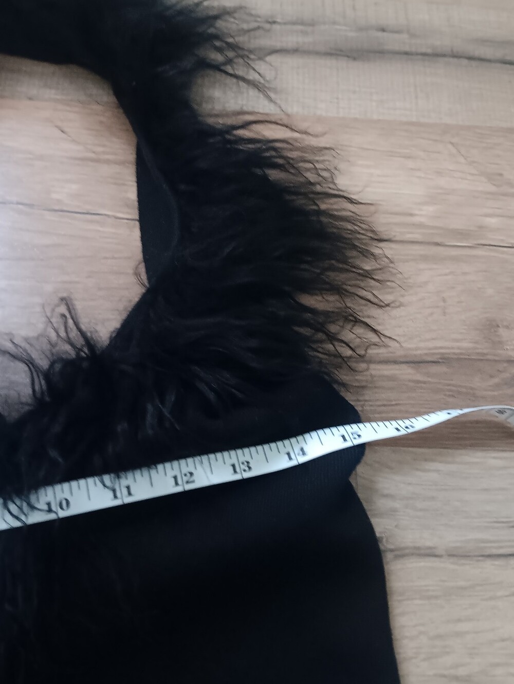 Nicole Miller Black Lamb Fur Trim Silk Blend Halter Sz L Vintage Y2K - Picture 4 of 5